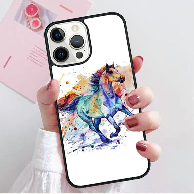 Чехол для телефона с узором Лошадь Пони Для iPhone 17 Air 15 16 Pro Max 14 13 12 11 Pro Max Plus Корпус