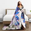 Perry Tour 2025  Katy Butterfly Blanket  Super Warm Street Trend Plush Throw Blanket For Outdoor Flannel Bedspread Bed Cover