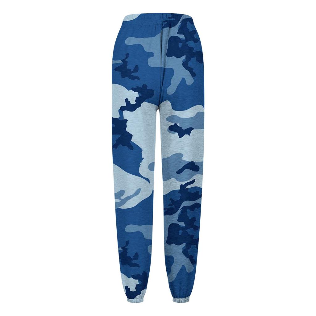 Ladies Casual Fashion Print Casual Pants Sweatshirt Trousers