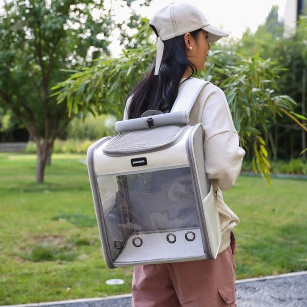 Large Space Pet Backpack Transparent Cat Carrying Bag Pet Carrier Bag Cat Dog Transport