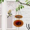 Bee Feeder Butterfly Bath Bowl Double Layer Design Sunflower Shaped Hanging Bee Drinking Cup Butterfly Watering Station