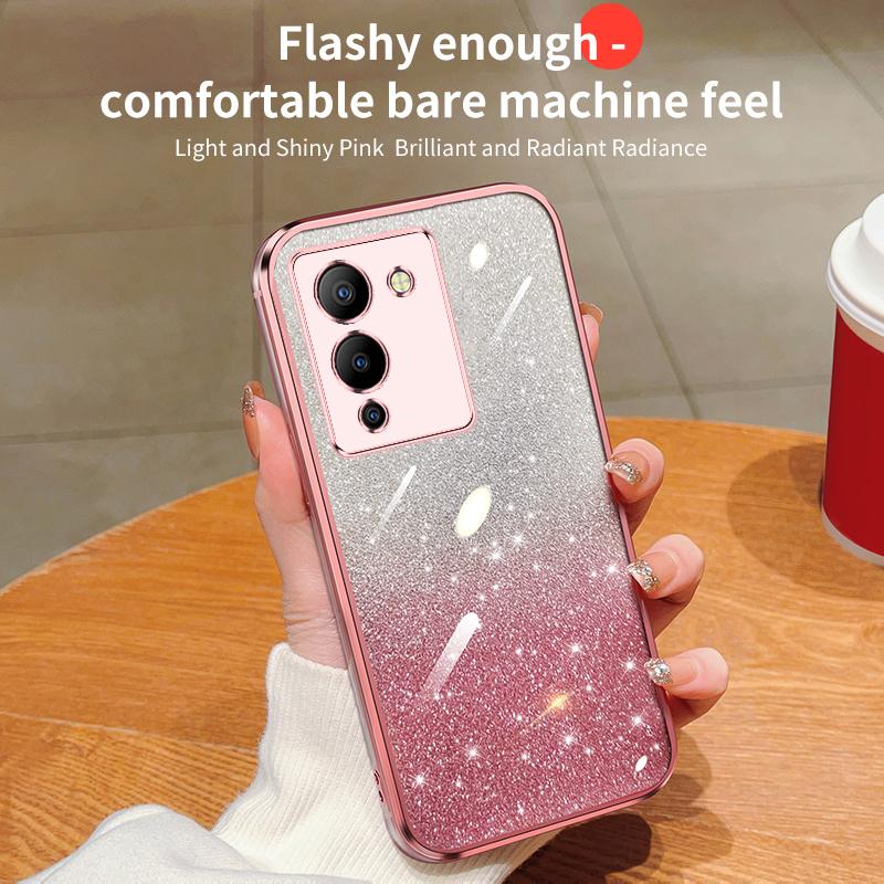 Модный блестящий чехол с градиентным покрытием для Infinix Note 12 Pro 20 30 Smart 8 7 Hot 30 30i Play Tecno Spark GO, силиконовая задняя крышка