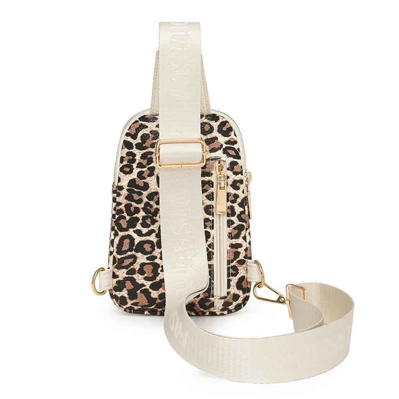 Женская нагрудная сумка с леопардовым принтом, сумка через плечо, легкая дорожная сумка