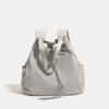 Simple, lightweight, casual nylon drawstring bucket bag, large-capacity backpack, women's commuter shoulder and crossbody bag