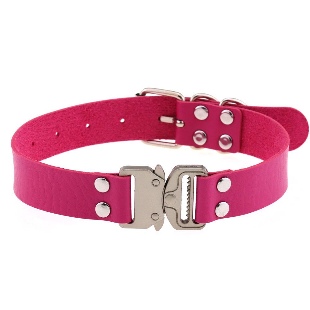 Harajuku Choker Eye-splice Buckle Ожерелье PU Кожа Косплей Аниме Ожерелья Воротник Готический Ювелирные Изделия Подарок