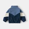 Двусторонняя куртка для мальчиков, Color Block, повседневная, теплая верхняя одежда на осень