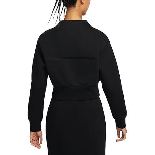 Nike Женский укороченный топ с молнией на половину Sportswear Tech Fleece HJ1032-010