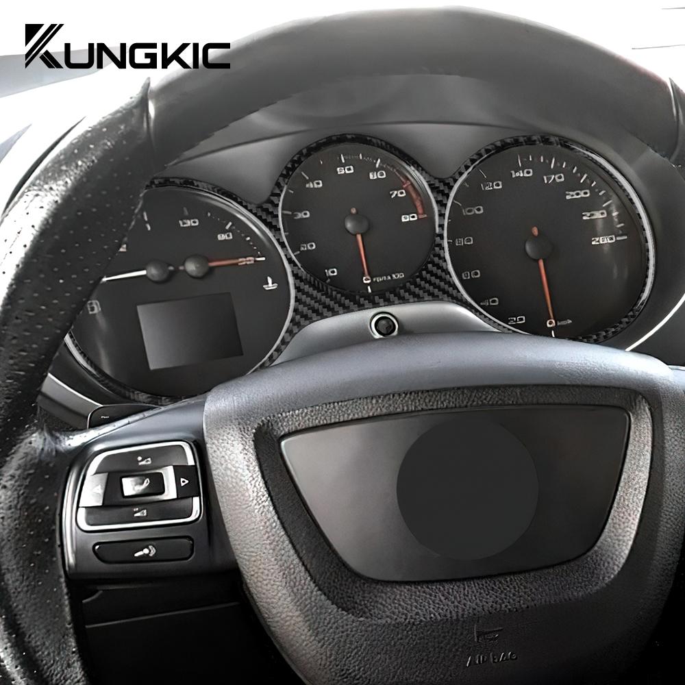 Настоящая наклейка из мягкого углеволокна для Seat Leon 2005 2006 2007 2008 2009 2010 2011 2012, отделка приборной панели автомобиля, спидометра
