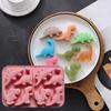 Dinosaur Silicone Mold Ice Cube Tray Flexible Fondant Chocolate Candy Mold Biscuit Cake Candle Soap Mold Easy Release Pastry DIY Tools
