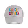 Gobble Gobble Turkey Thanksgiving Graphic Print Baseball Cap Fashion Unisex Sunhat Womens Outdoor Sports