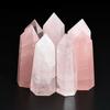 Exquisite Natural Rock Rose Quartz Crystal Point Healing Stone Obelisk Wand For Spiritual Growth