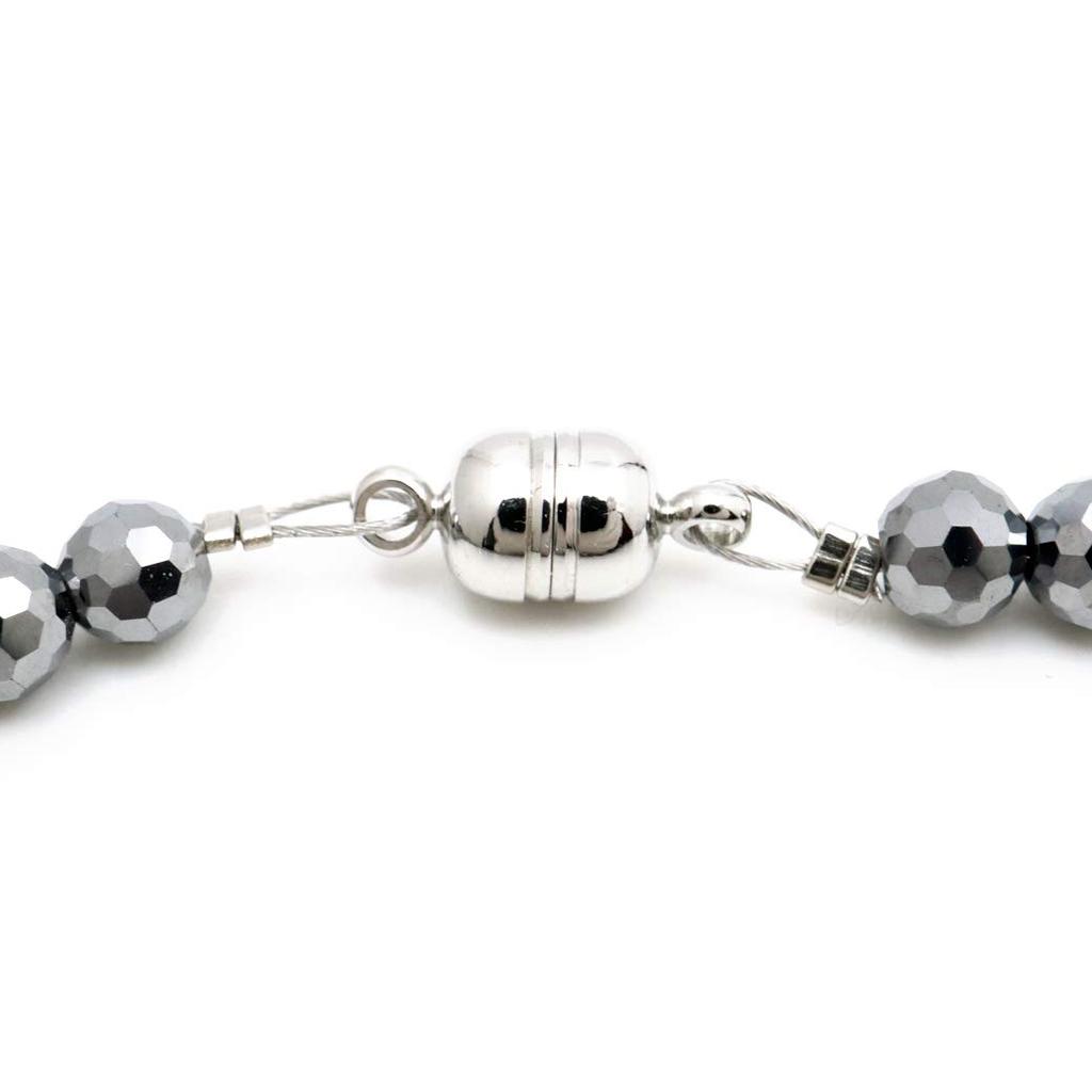 Terahertz Ore Mirror Easy to Magnetic 50cm [GOLD STONE] Necklace, Cut, 4mm, Lightweight, Sparkling, Wear, Type, Length Approx.