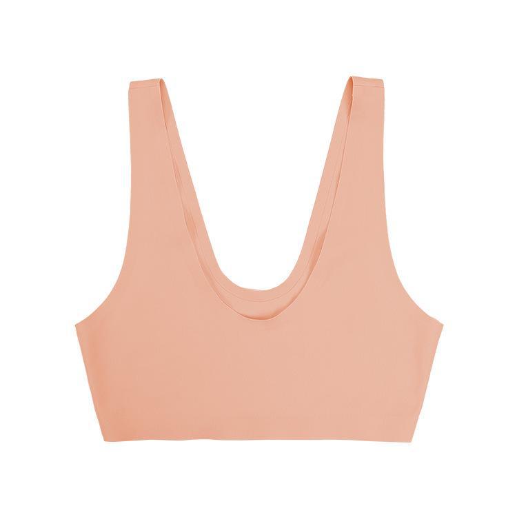 Большой U-образный бесшовный женский бюстгальтер-майка из ледяного шелка - носите как верхнюю одежду с красивым дизайном спины