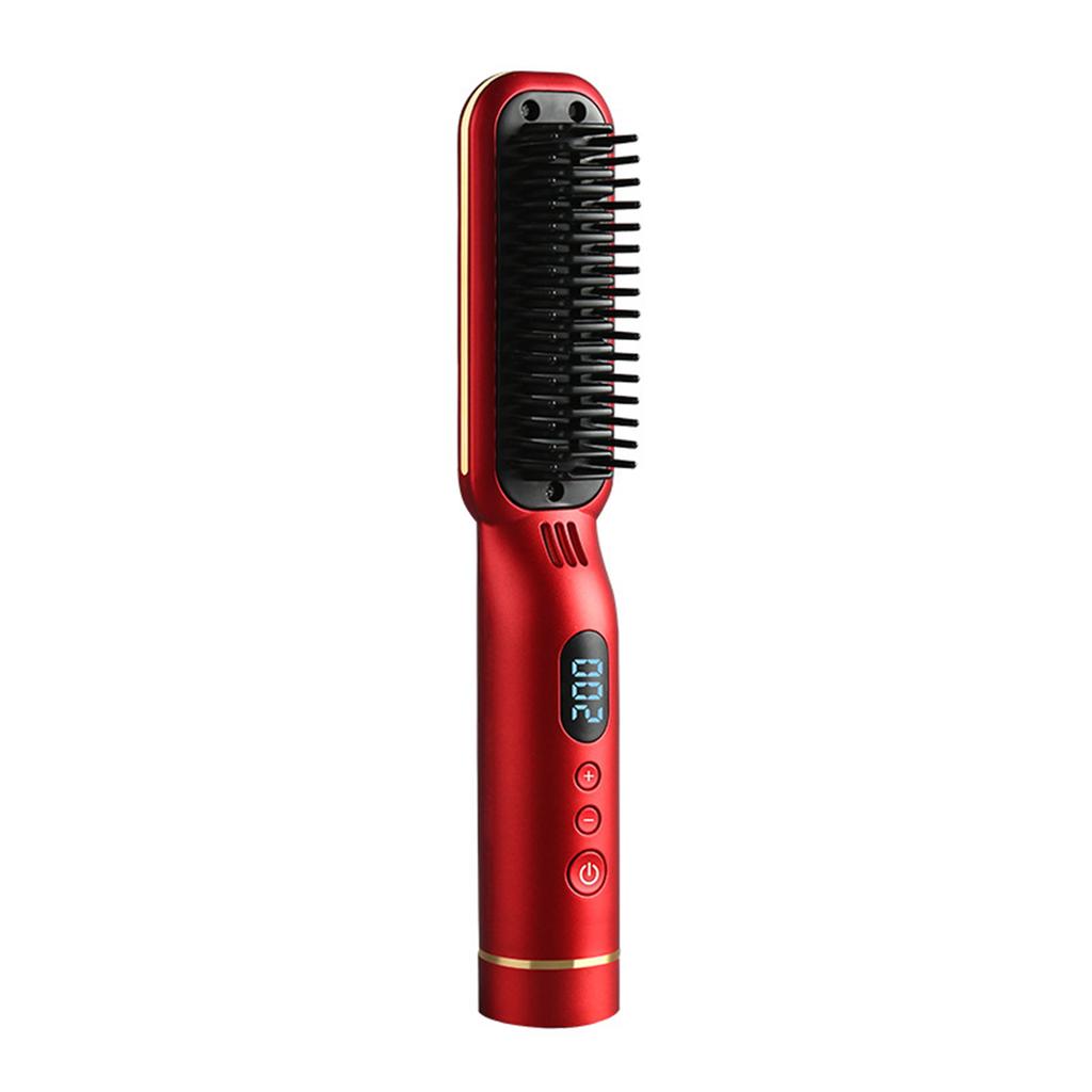 Lazy Hair Straightening Comb Without Damaging Hair, Wireless Portable Mini Electric Curling Comb, Negative Ion Care and Electric Curling Stick