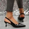 Fashion New In 2025 Pumps Footwear Elegant Women Heeled Shoes Fashion Buckle Strap Female Pointed Toe Slingbacks Ladies High Heels Shoes