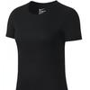 Nike Однотонная футболка с круглым вырезом и коротким рукавом, женские топы, черный цвет 836327-010