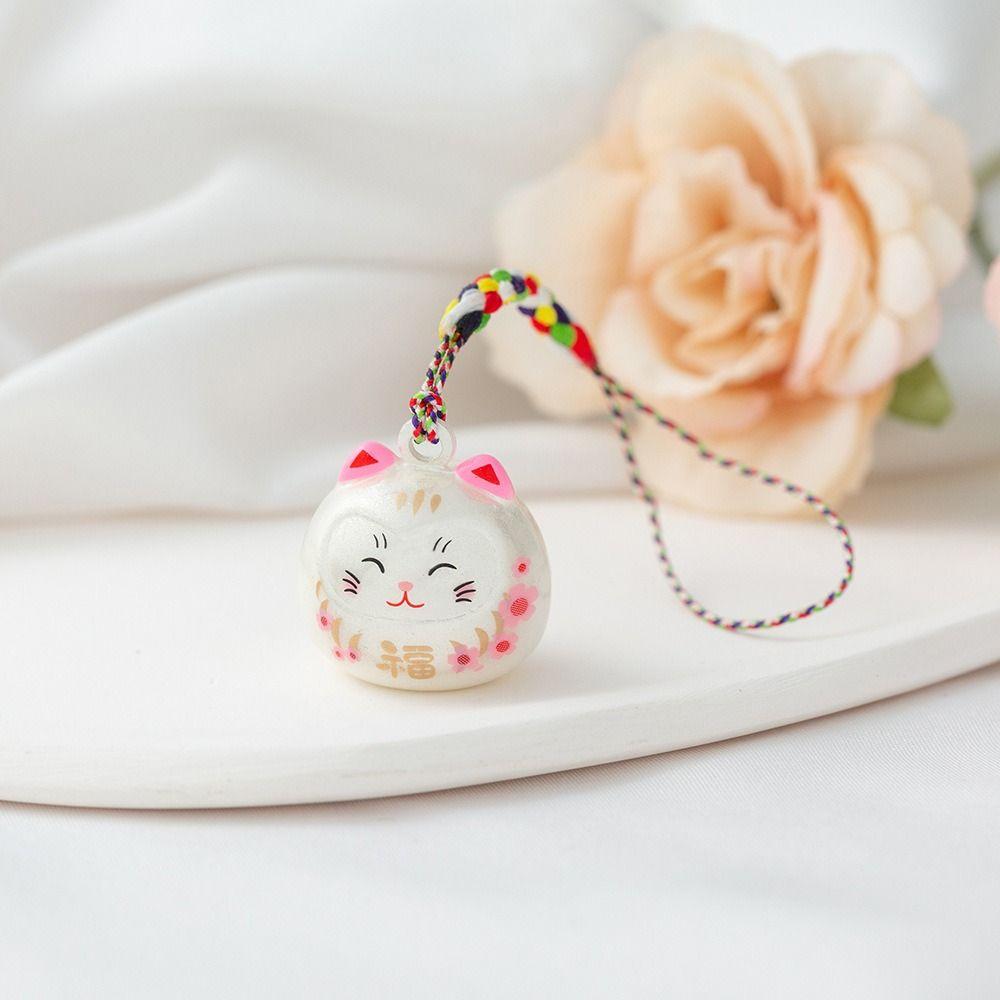 Creative Gift Cat Bells Pendant Bring Wealth Car Bag Pendant Key Chain Lucky Cat Keychain