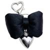 Elegant Bowknot Charm Keychain Elegant Heart and Bowknot Keyring with Accent Handbag Decoration for Women Girls