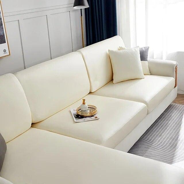 PU Leather Sofa Seat Cushion Covers Waterproof Anti-dirty Slipcover Seat Protector Corner L-shaped Sofa Cover 1/2/3/4 Seater