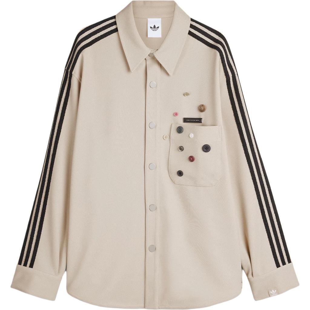 adidas Originals X Song For The Mute Adi006 Куртка в полоску с вышитым логотипом, острым воротником, однобортная, свободного кроя, с длинными рукавами, унисекс, KC3141