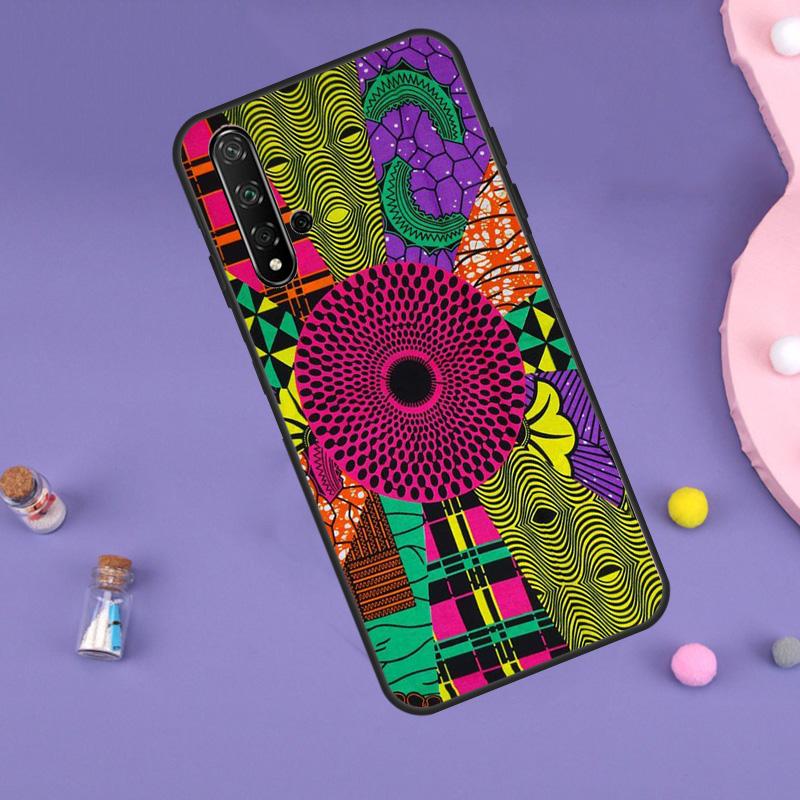 African Wax Print Design Case For Huawei P30 P20 P40 Lite Nova 5T 11i 8i 3i 9 10 SE 11 Pro Y90 Y70 Y61 Y60 Y91 Cover