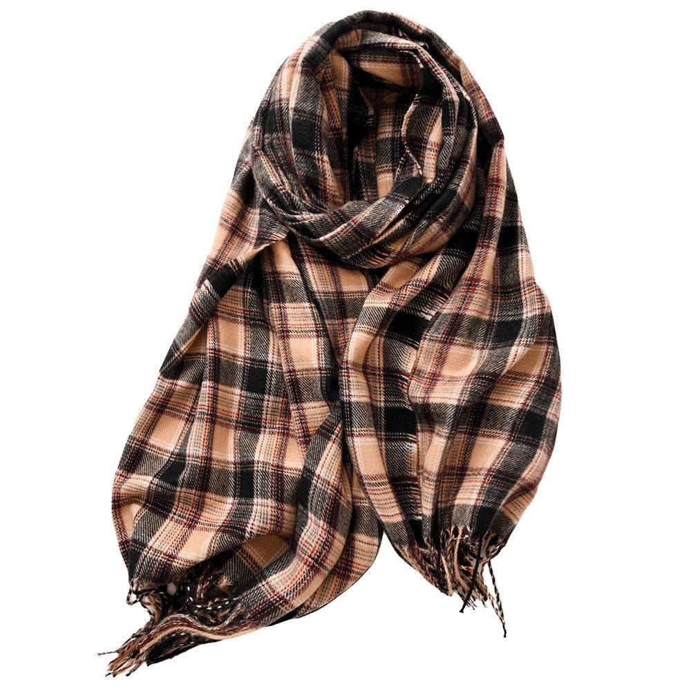 180*68cm Imitation Cashmere Scarf Vintage Plaid Printed Mujer Foulard Blanket Autumn Winter Warm