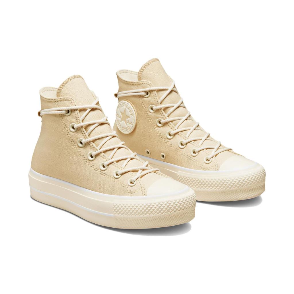 Converse Кеды женские Chuck Taylor All Star Lift Platform Canvas High Овсяное молоко Коричневые A06092C
