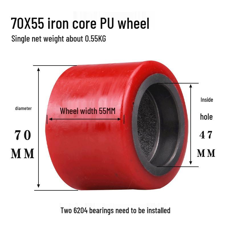 Hydraulic Pallet Truck Nylon Wheels & Iron Core PU Forklift Accessories