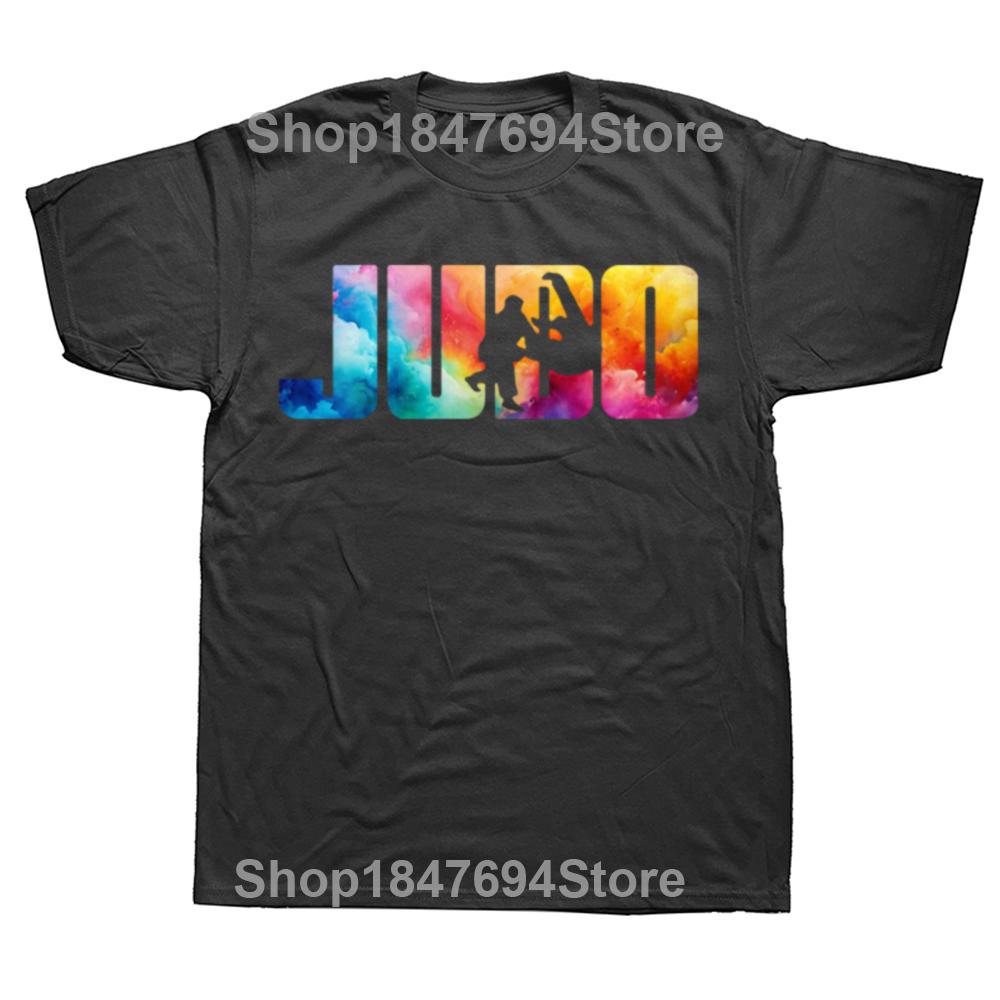 Смешные графические футболки для мужчин и женщин с изображением боевых искусств и дзюдо, модная повседневная футболка, 100% хлопок, свободный оверсайз, спортивная футболка