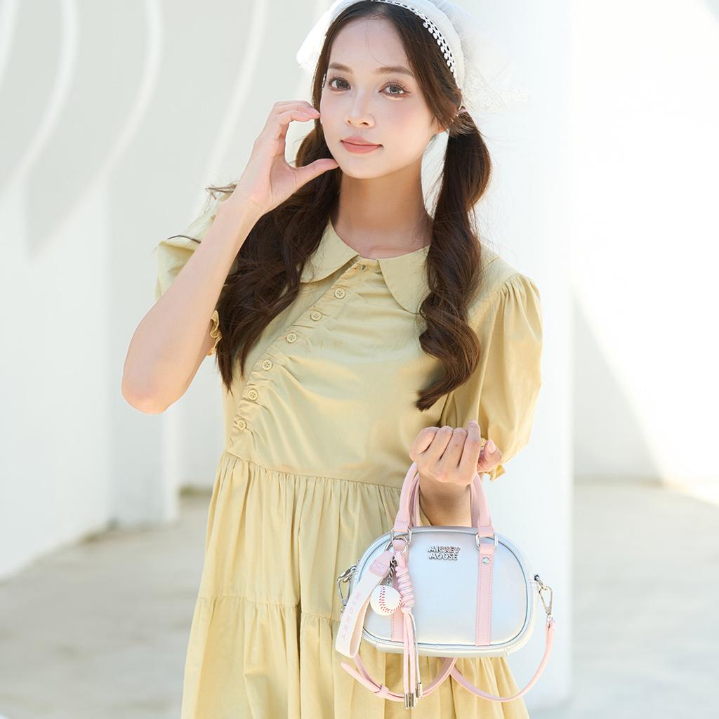 New Disney Mickey Synthetic Leather One Shoulder Crossbody Portable Bag Boston Bag Women's Multicolor BMK-72752