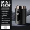 Portable Rechargeable Men's Electric Beard Shaver - Compact Travel Design
