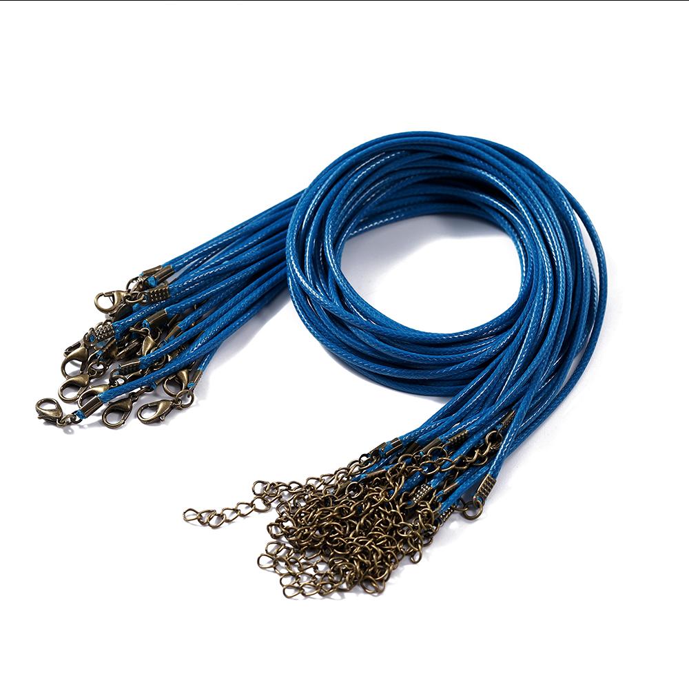 10Pcs 1.5/2mm Leather Adjustable Braided Rope Bronze Lobster Clasp Tail Chain Connector for DIY Necklace Pendant Jewelry Making