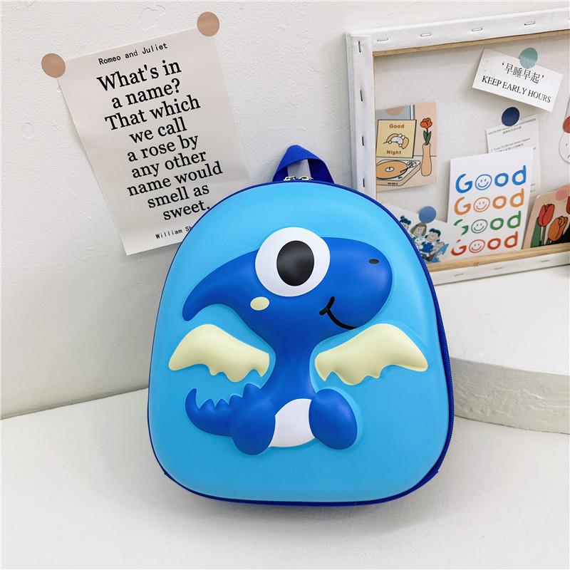 2024 New Cartoon Dinosaur Pvc Kindergarten School Bag For Girls Boys Blue Pink Green