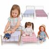 Bedroom Scene Dollhouse Bed 1:12 Scale Mini Bed Model Miniature Doll Bed Furniture  DIY Toy
