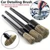 3pcs Car Exterior Interior Detail Brush Boar Hair Bristle Brushes for Car Cleaning Auto Detail Tools Dashboard Cleaning Brush