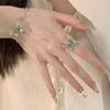 Женский браслет кольцо ретро градиент зеленый бабочка декор открытие регулируемый браслет кольцо ювелирные изделия подарок