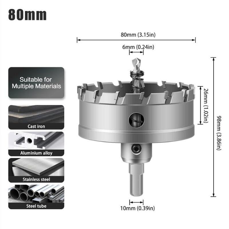 Сверло с твердосплавным наконечником TCT, сверло-кольцевая пила, фреза для сверления металлических сплавов из нержавеющей стали