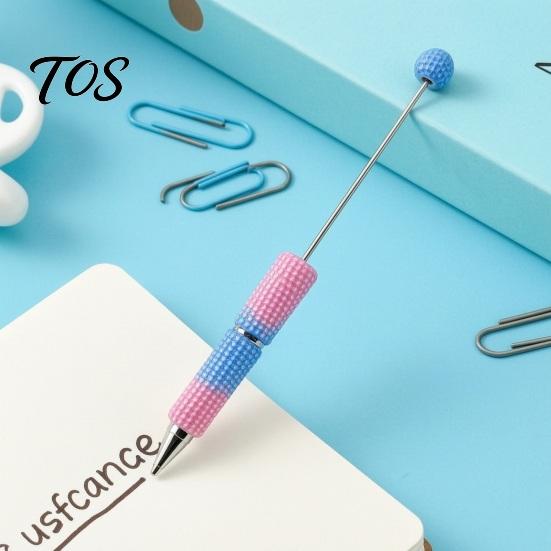 Beadable Ballpoint Pens DIY Pen, Colorful Fancy Beaded Crafting Gift for Students, Party Favors, Creative Office Supplies Customizable Beads