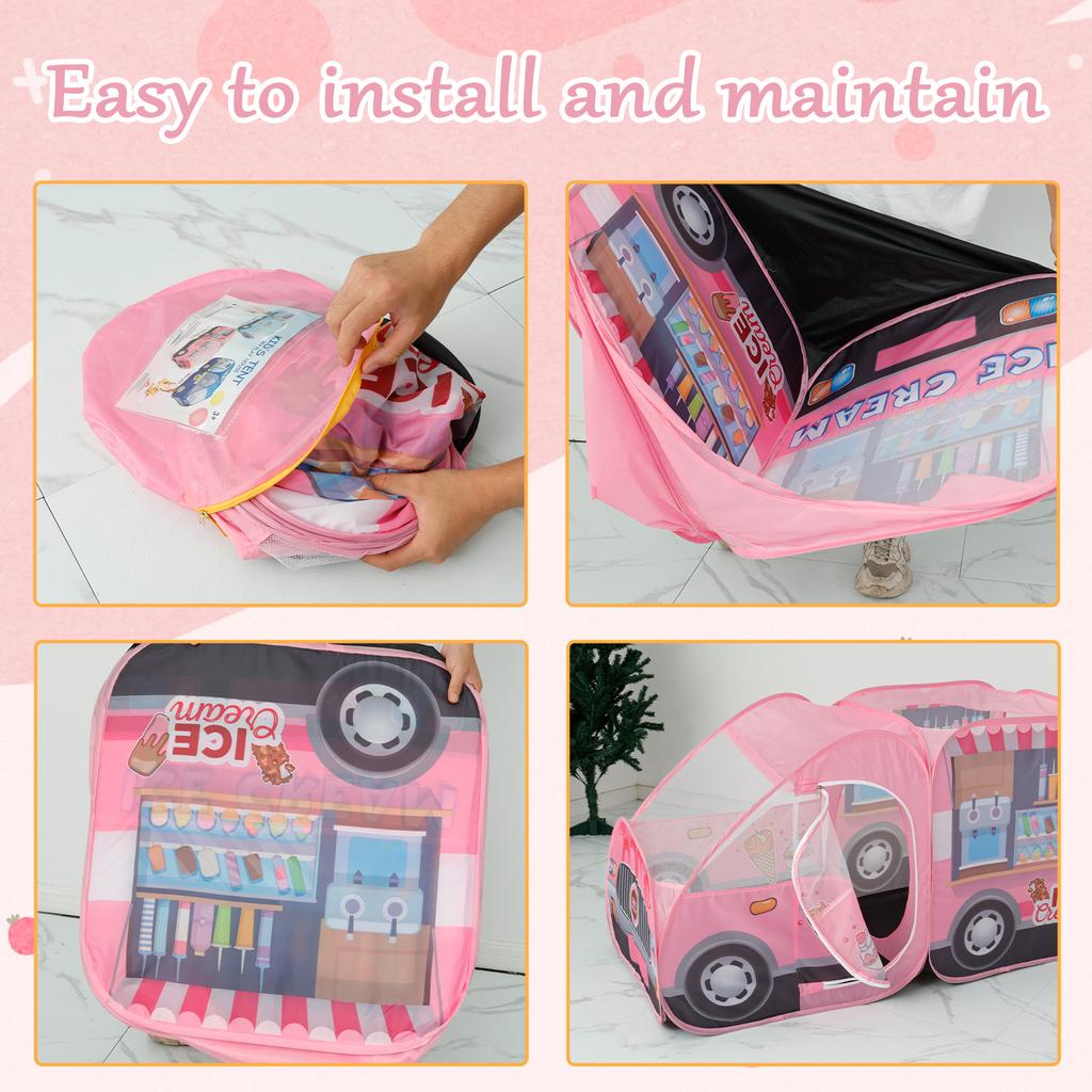 Детская палатка-фургончик с сумкой для хранения, складная игровая палатка, переносная детская игровая палатка, складная ролевая игрушка, многофункциональная еда