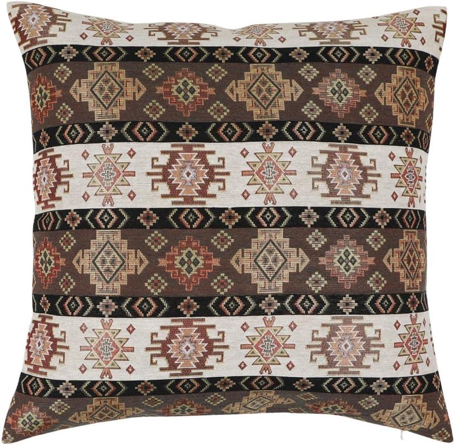 Ethnic style pillowcases mustard yellow and cream square decorative throw pillows bohemian sofadecorative farmhouse coatcushions
