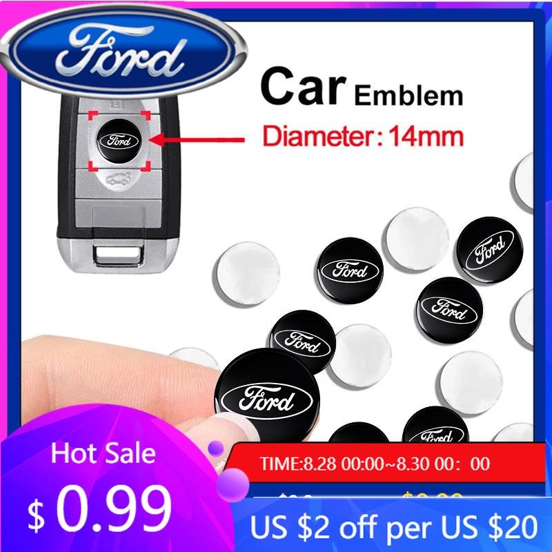 New 2026 Car Sticker 2/5/10pcs Car Key Shell Remote Case Cover Aluminum Emblem Symbol Sticker For Ford Focus Mk2 Party Mk3 Range