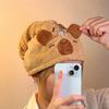 Милая мультяшная плюшевая шапочка для волос Capybara, хорошо впитывающая, быстросохнущая, коралловая бархатная шапочка для душа для женщин, детей, кавайное полотенце для волос для девочек