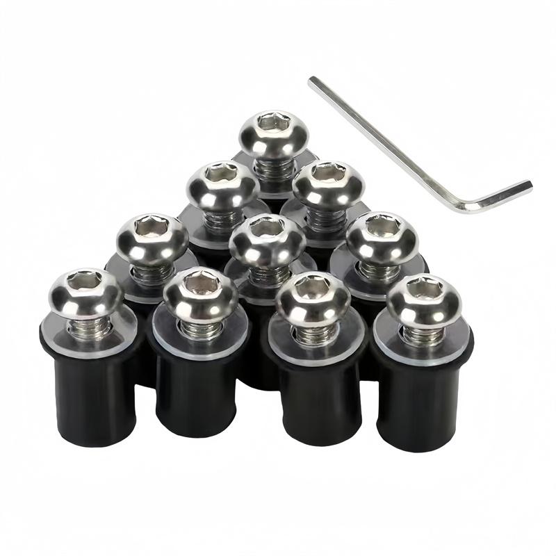 10PCS M5 Windscreen Windshield Bolt Screw Kit For Kawasaki Z900 Z750 Z800 Z650 VERSYS 300 650 1000 ZX6R ZX7R ZX10R ZX14R ZZR