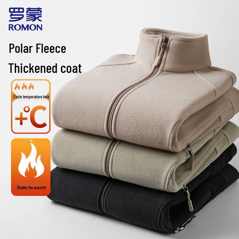 ROMON Men's Fleece-Lined Stand-Collar Jacket 935