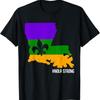 Потертая футболка Mardi Gras Fleur De Lis Nola Strong Louisiana