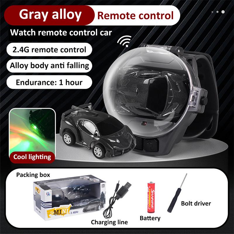 Мини-часы с дистанционным управлением, автомобиль с мультяшным радиоуправлением, маленький автомобиль, перезаряжаемый гоночный автомобиль для детей, мальчиков и девочек, часы на день рождения, Рождество, радиоуправляемый автомобиль, игрушка в подарок