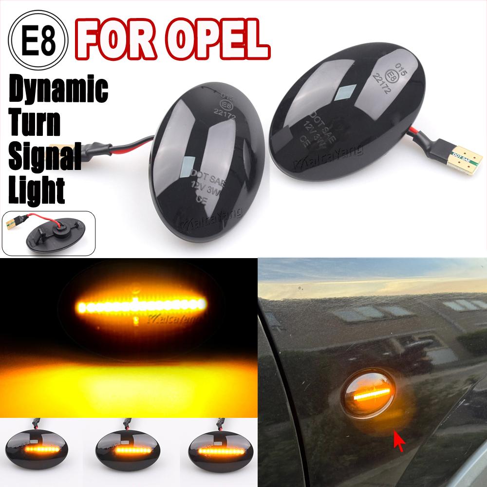 Динамические светодиодные боковые габаритные огни для Opel Astra F Corsa B Sintra Tigra Combo C Corsa C Meriva A Повторитель Поворотник