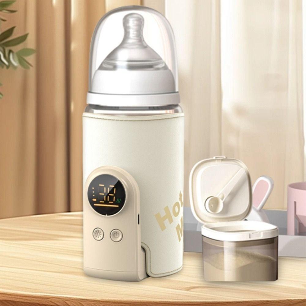 Constant Temperature Milk Warmer Wireless Nighttime Milk Warmer Bottle Insulation Cover  Car Mount