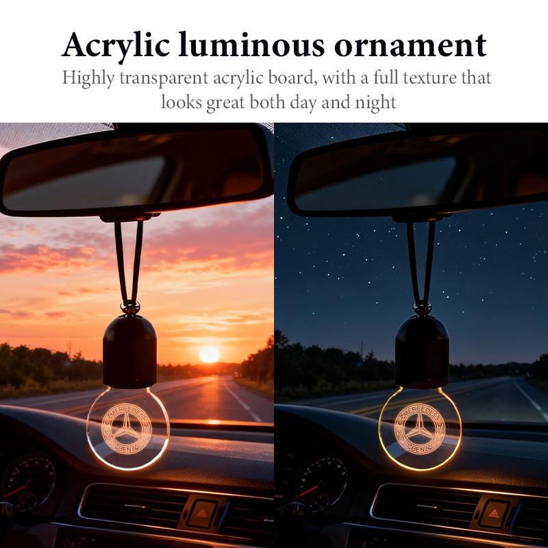 AABIA1 For Benz Car Rearview Mirror Decor Acrylic Retro Light Atmosphere Light Interior Decoration CLS SLK Sport ML C200 C260 C300 W205