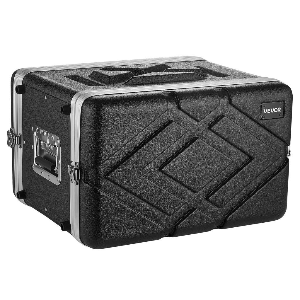 VEVOR 6U Rack Case, 310 mm Depth, Server Rack Cabinet Shallow with ABS Construction, Heavy Duty Recessed Twist Latches